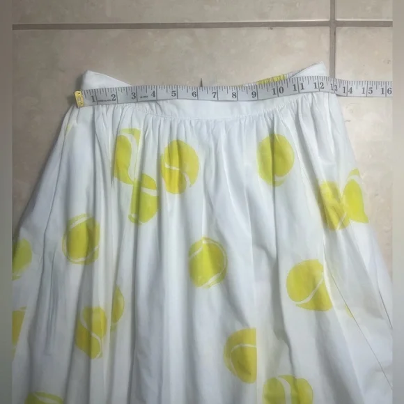 ANTHROPOLOGIE MAEVE JACIE TENNIS POPLIN MIDI SKIRT KATE SHELTER EDITION XS/S NWT - Picture 6 of 11